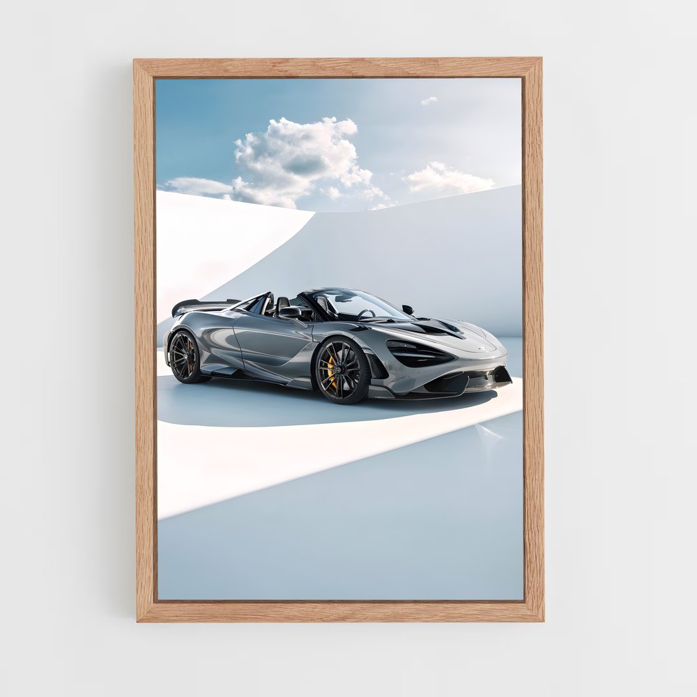 Poster Mirage Argenté – affiche Mclaren (vue 4)